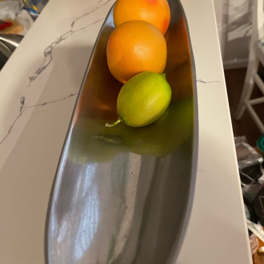 Sleek Silver Fruit Bowl made in India Food Safe